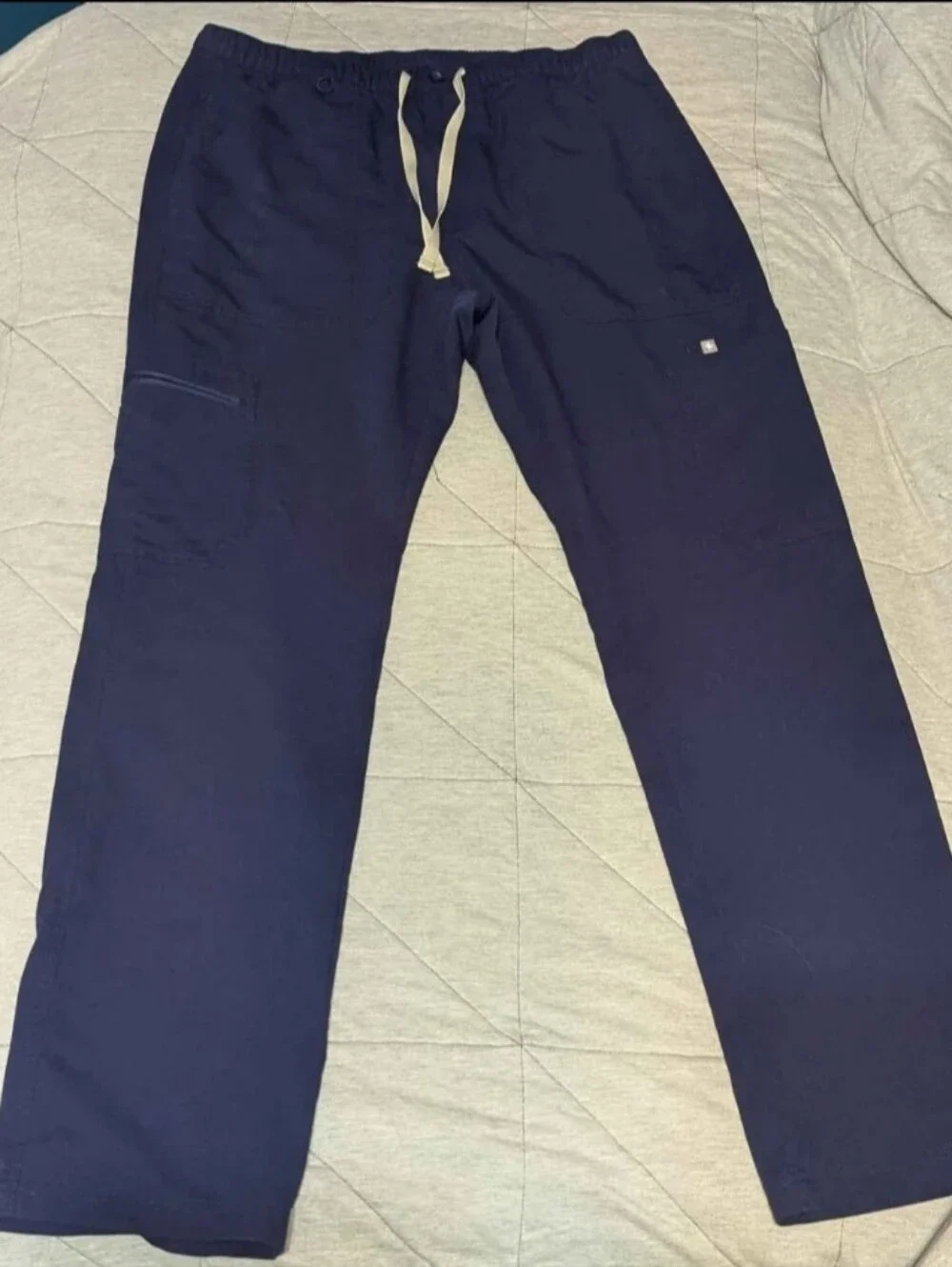 FIGS navy scrub pants, men's large